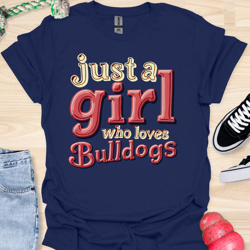 Just a girl who loves bulldogs - V10 - 3D Blocks T-Shirt